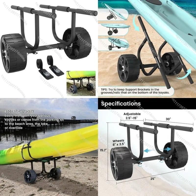 Kayak Cart Trolley Carrier Dolly - Wytrzymały wózek transportowy do kajaków i