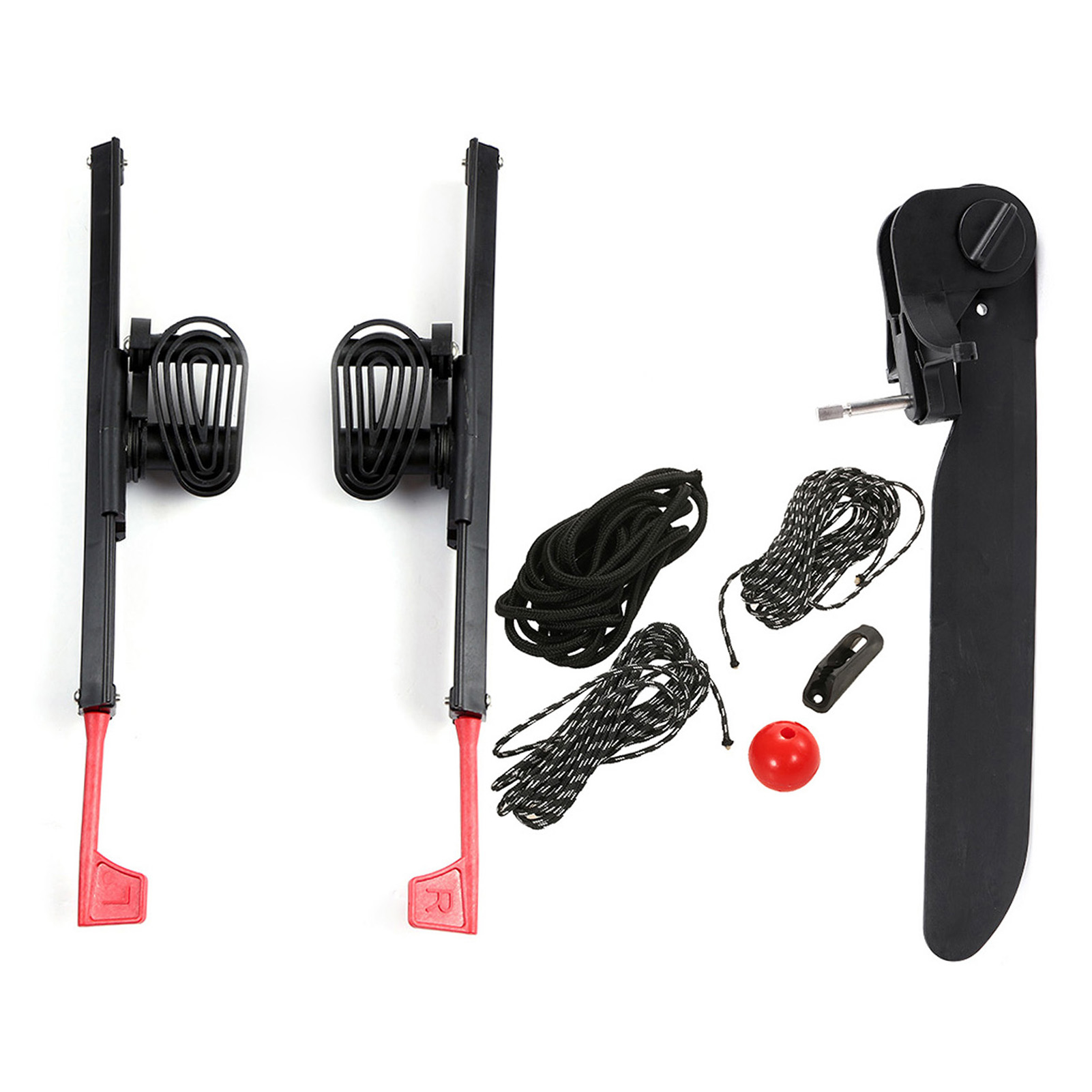 Kayak Rudder Kit Foot Control System - Regulowane, blokowane pedały do kajaka ze