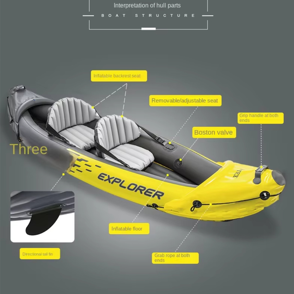 Dwuosobowy dmuchany kajak INTE – Inflatable Kayak 2 Person Drop Stitch recenzja i cena