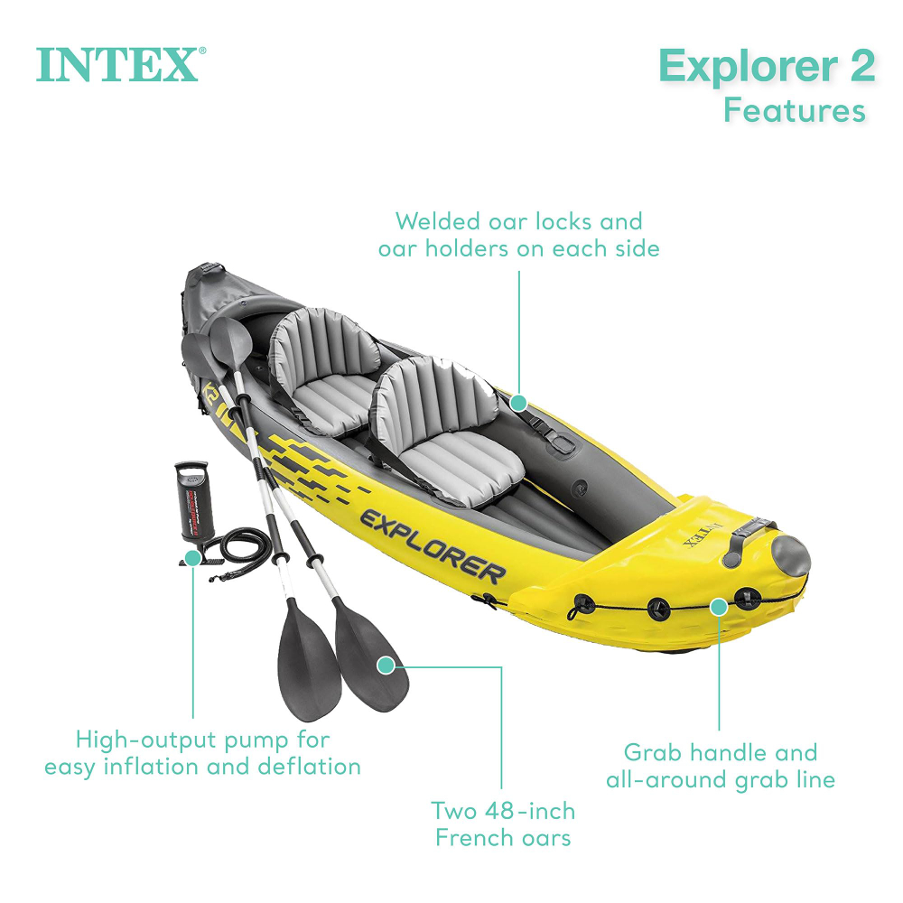 Dwuosobowy dmuchany kajak INTE – Inflatable Kayak 2 Person Drop Stitch recenzja i cena
