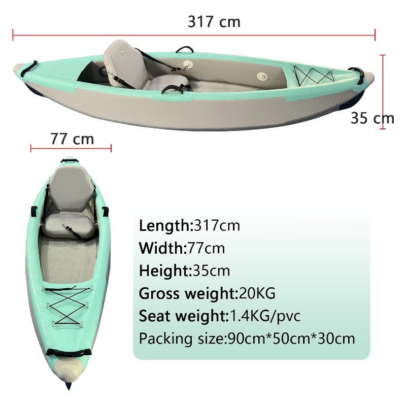 Niestandardowy, przezroczysty, – Inflatable Kayak 2 Person Drop Stitch recenzja i cena