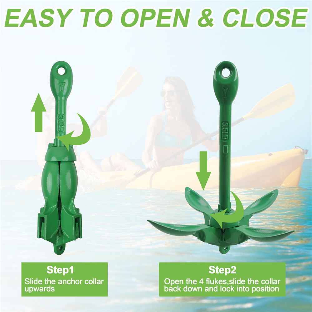 Kotwica 1,5 kg do kajaka i sku – Kayak Anchor Kit Folding 1.5Kg recenzja i cena