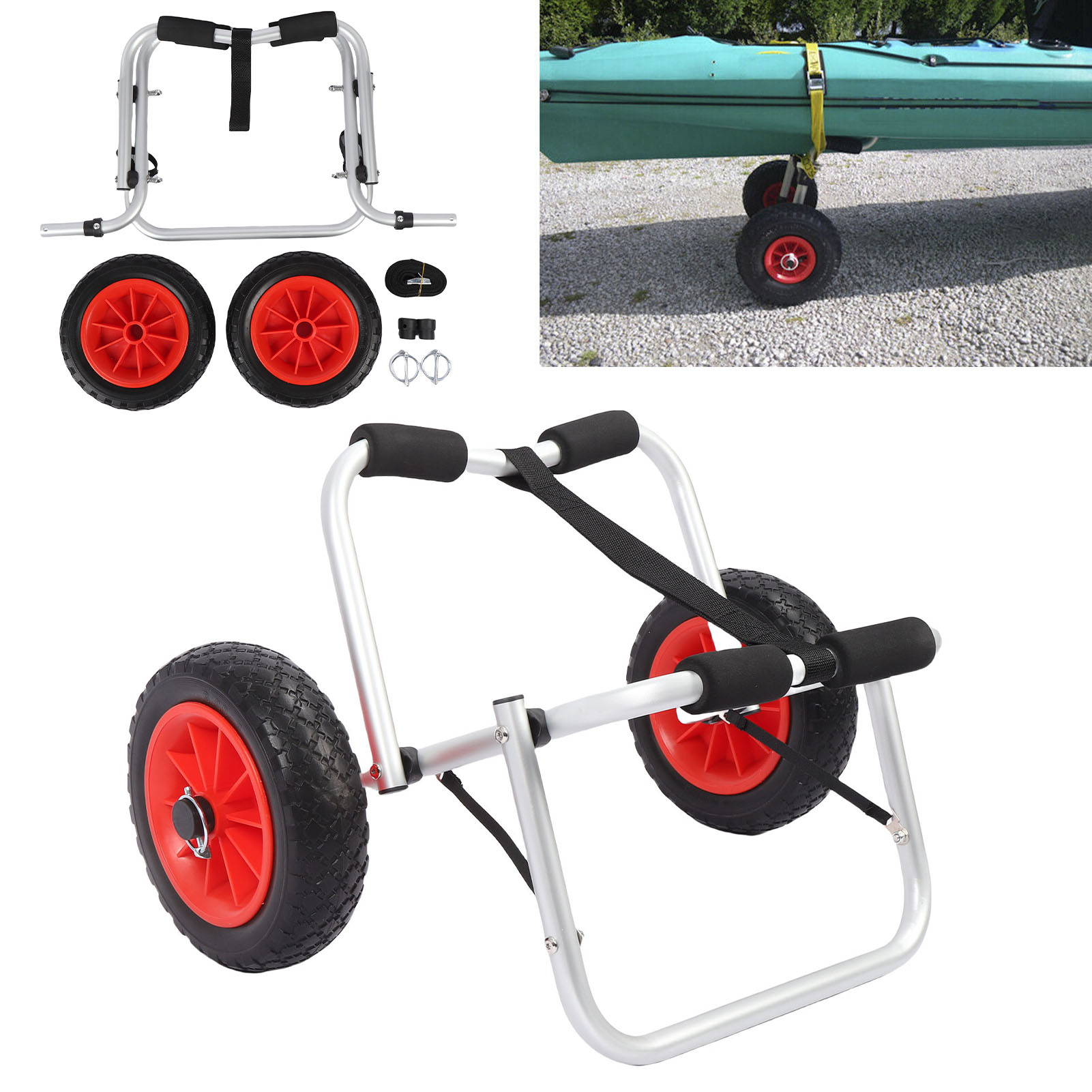 Wózek do kajaka z 10-calowymi, – Kayak Cart Trolley Carrier Dolly recenzja i cena