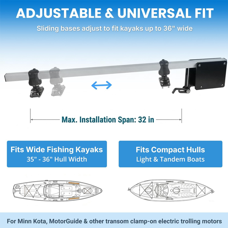 Regulowany uchwyt do montażu s – Electric Trolling Motor Kayak Mount recenzja i cena
