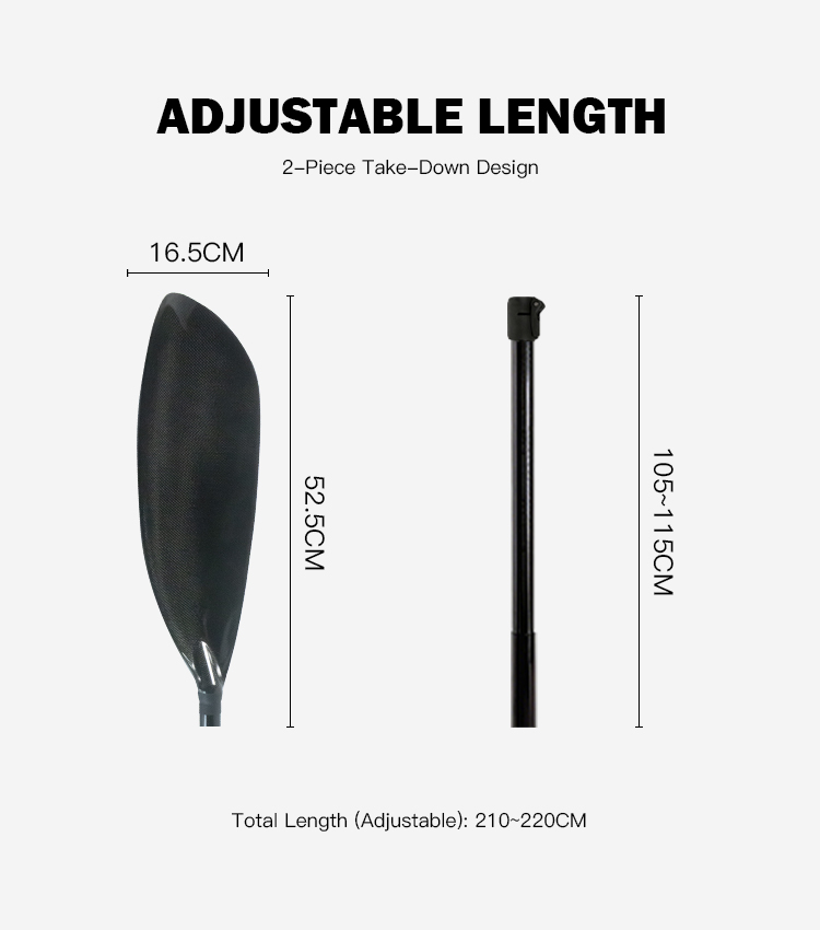 Wiosło do kajaka z włókna węgl – Kayak Paddle Carbon Fiber 2 Piece recenzja i cena