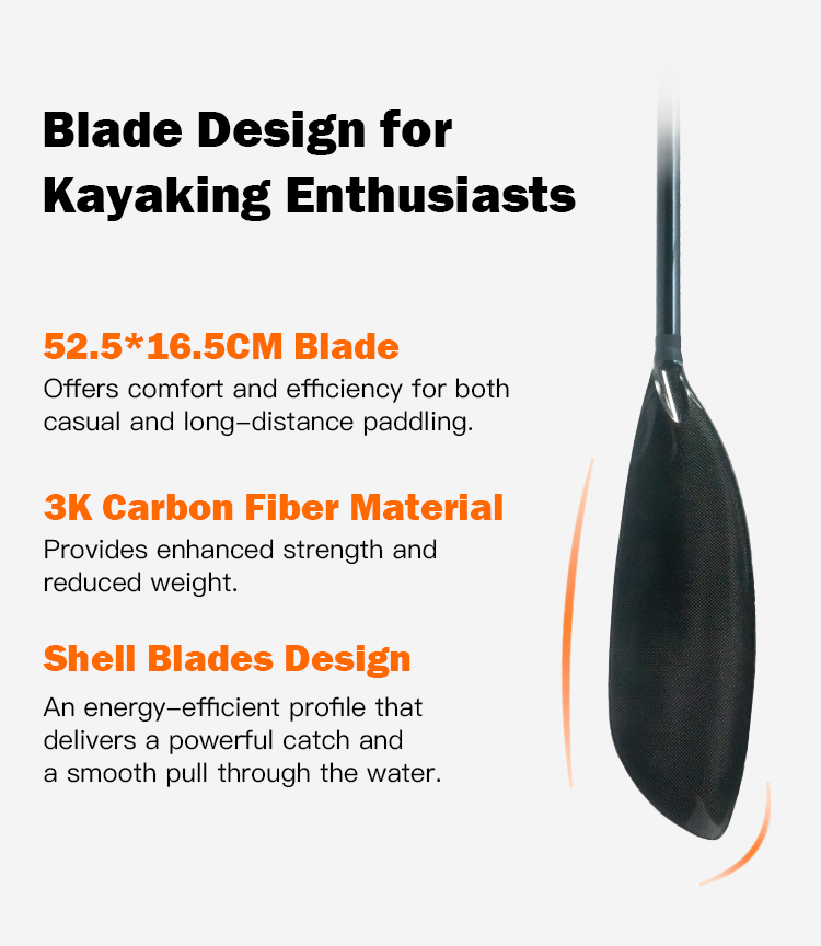 Wiosło do kajaka z włókna węgl – Kayak Paddle Carbon Fiber 2 Piece recenzja i cena