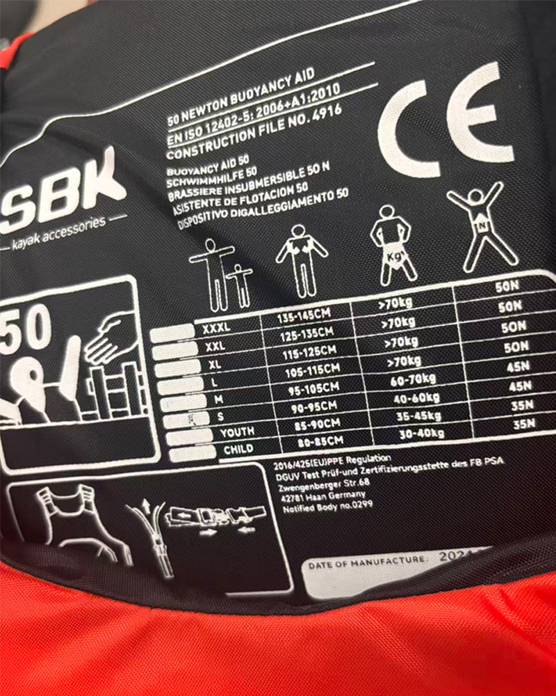 Odpowiednia zgodnie z normą CE – Kayak Life Vest Pfd Buoyancy Aid recenzja i cena