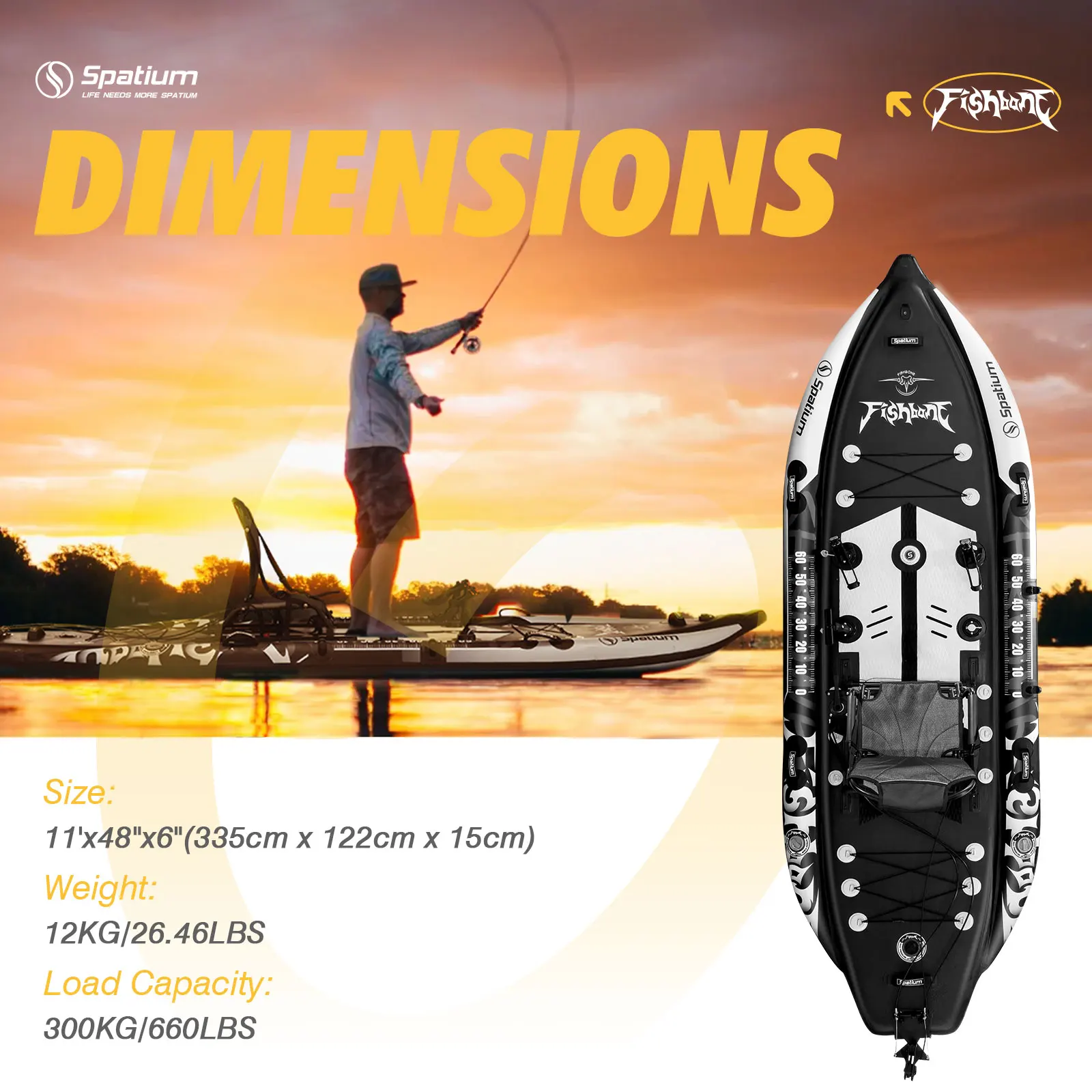 Nadmuchiwany kajak do wędkowan – Drop Stitch Touring Kayak 1 Person recenzja i cena