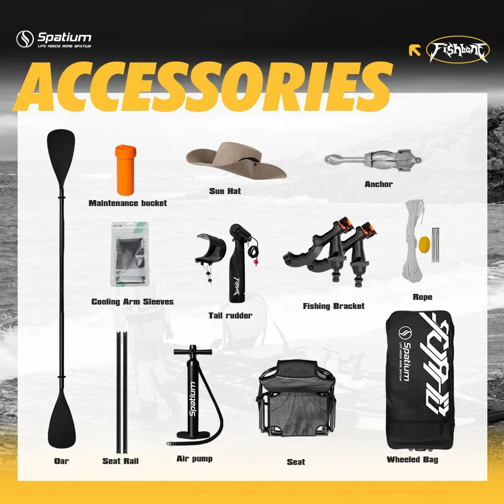 Nadmuchiwany kajak do wędkowan – Drop Stitch Touring Kayak 1 Person recenzja i cena