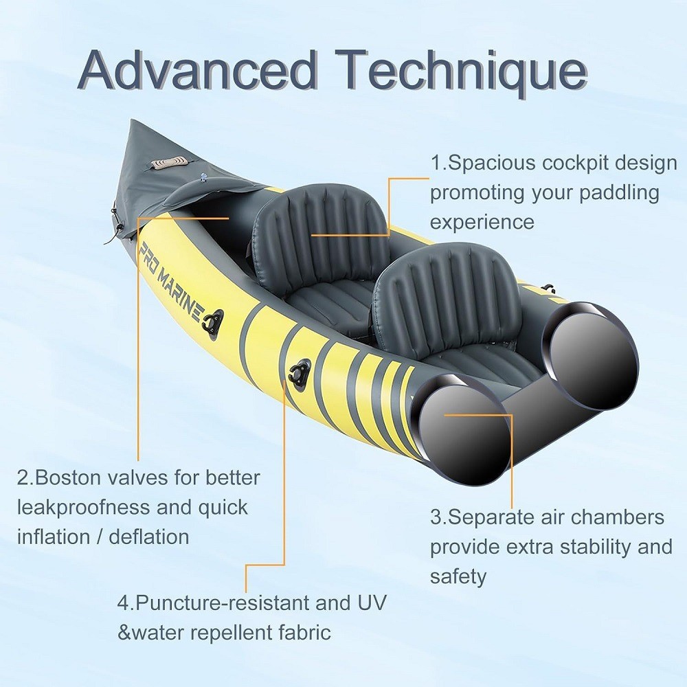 Nadmuchiwana dwuosobowa łódka  – Inflatable Kayak 2 Person Drop Stitch recenzja i cena